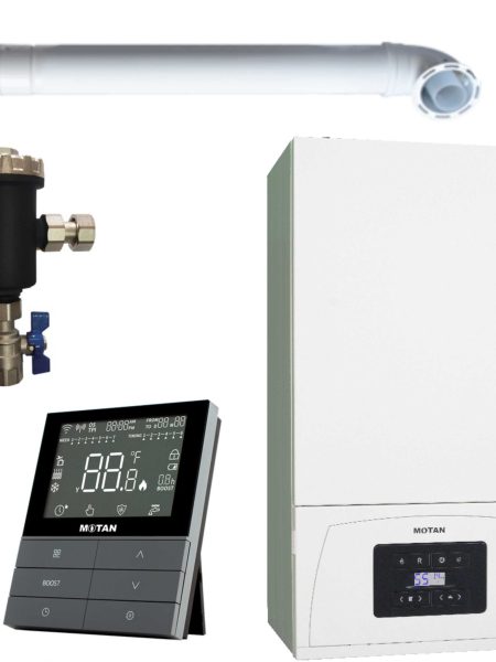 Set Centrala termica Motan Condens.050, 24 kw + Termostat fara fir TH510-RTS + Filtru antimagnetia 10000 gauss