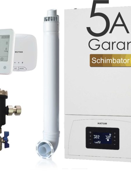 Set Centrala termica Motan Condens 100, 25kw + Termostat SMART TH510-WRTS + Filtru antimagnetia + 5ani garantie